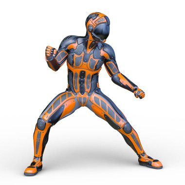 Siber adam 3D cg render