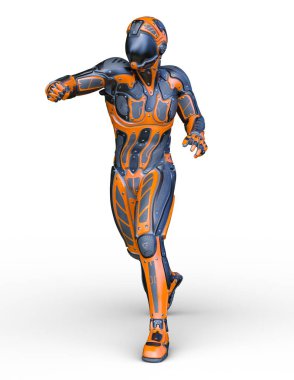 Siber adam 3D cg render