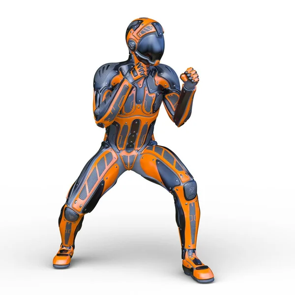 Rendering Van Cyber Man — Stockfoto