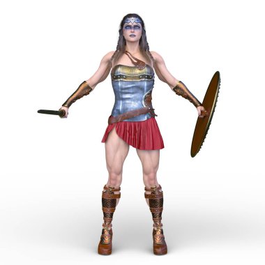 3D cg işleme seksi savaşçı