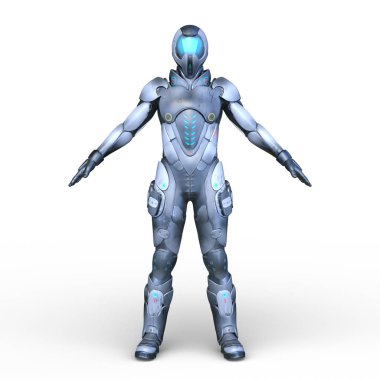 Siber adam 3D cg render