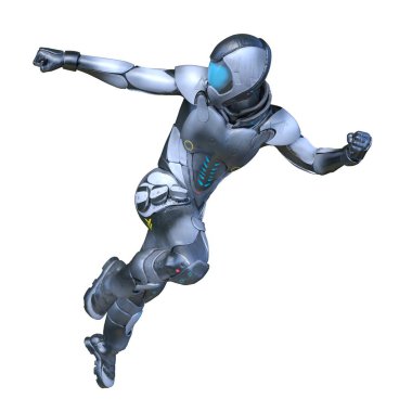 Siber adam 3D cg render