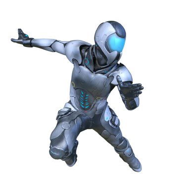 Siber adam 3D cg render