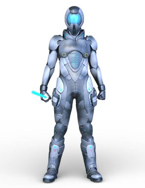 Siber adam 3D cg render