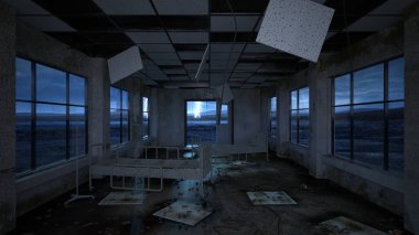 Antik kalıntıları bina 3d Cg render