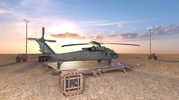 Helikopter Render — Stok fotoğraf