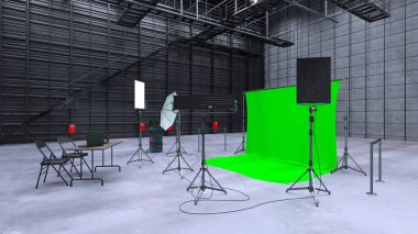 Çekim stüdyosu 3d Cg render