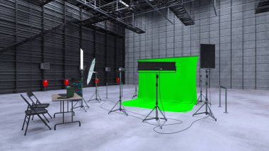 Çekim stüdyosu 3d Cg render