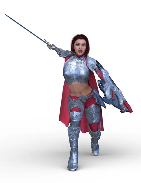 Rendering Sexy Warrior — Stock Photo, Image