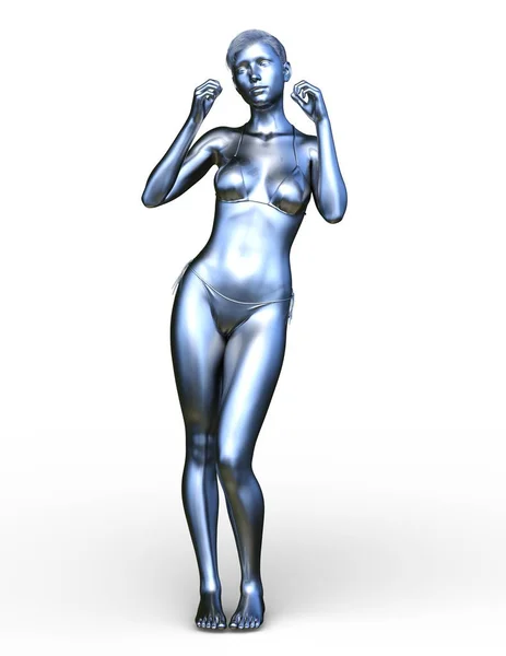 Rendering Woman Statue — Stock Photo, Image