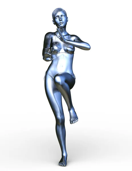 Rendering Woman Statue — Stock Photo, Image