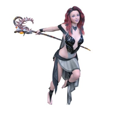 Sihirbaz kadın 3d Cg render