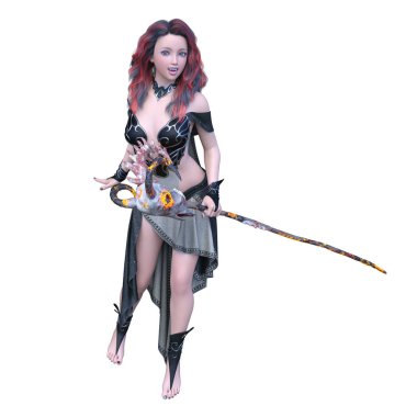 Sihirbaz kadın 3d Cg render