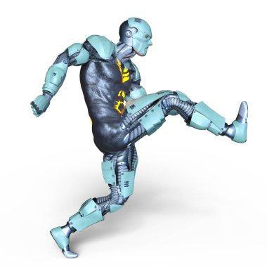 Siber adam 3D cg render