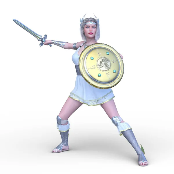 Rendering Sexy Warrior — Stock Photo, Image