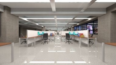 3D cg işleme Modern bina ofis