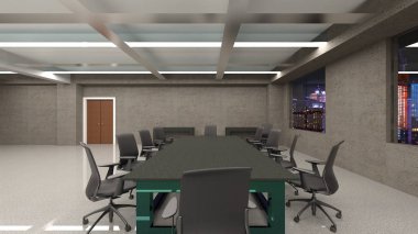 3D cg işleme Modern bina ofis