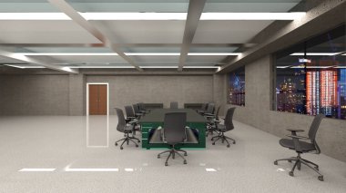 3D cg işleme Modern bina ofis