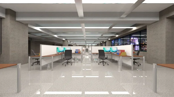 3D cg işleme Modern bina ofis