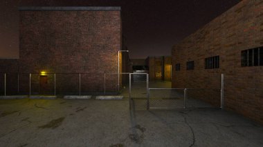 Alley geri 3d Cg render