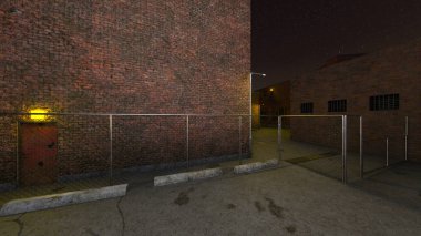 Alley geri 3d Cg render
