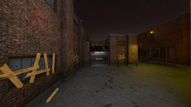 Alley geri 3d Cg render