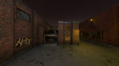 Alley geri 3d Cg render
