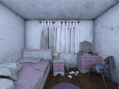 Korku evi 3d cg render