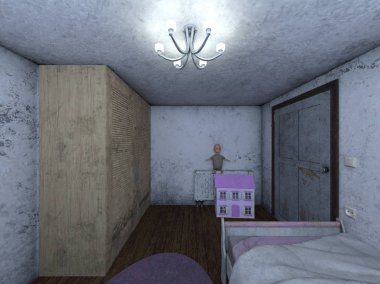 Korku evi 3d cg render