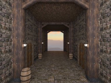 Yeraltı binasının 3d Cg render