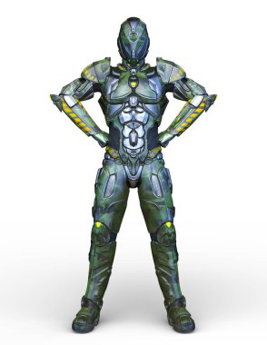 Siber adam 3D cg render