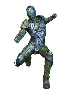 Siber adam 3D cg render