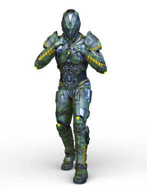 Siber adam 3D cg render