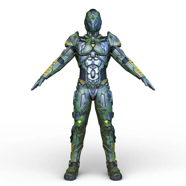 Siber adam 3D cg render