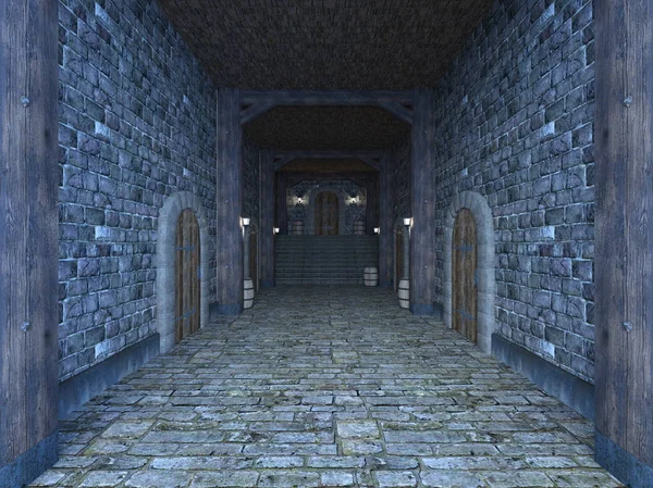 Kale koridorunun 3d Cg render