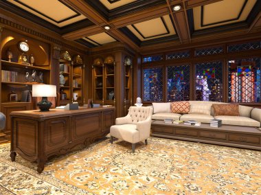 Okuma odası 3d Cg render