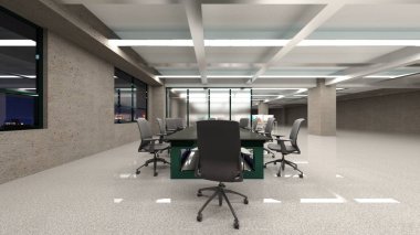 3D cg işleme Modern bina ofis