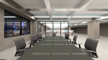 3D cg işleme Modern bina ofis