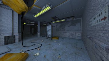 Beton binanın 3d Cg render