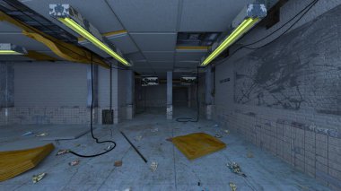 Beton binanın 3d Cg render