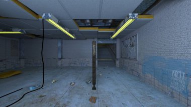 Beton binanın 3d Cg render