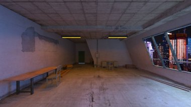 Beton binanın 3d Cg render