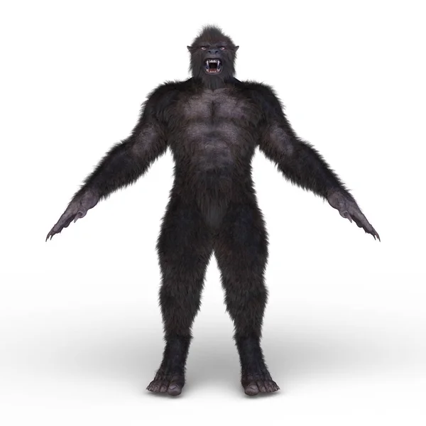 Rendering Gorilla — Foto Stock