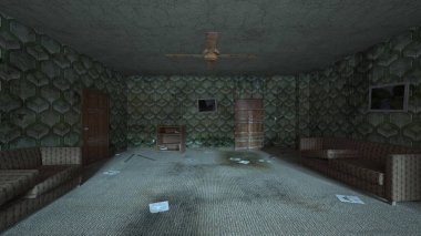 Korku evi 3d cg render