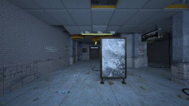 Terk edilmiş binanın 3d Cg render
