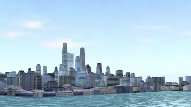 都市の のレンダリング — ストック動画