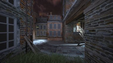 şehir merkezinin 3D cg işleme