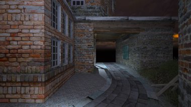 şehir merkezinin 3D cg işleme