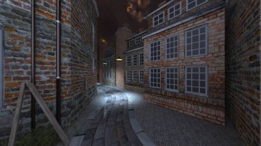 şehir merkezinin 3D cg işleme
