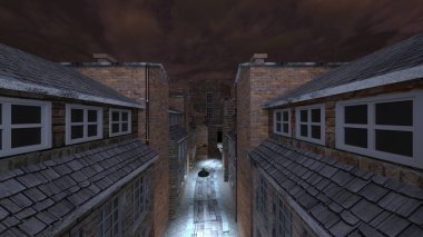 şehir merkezinin 3D cg işleme